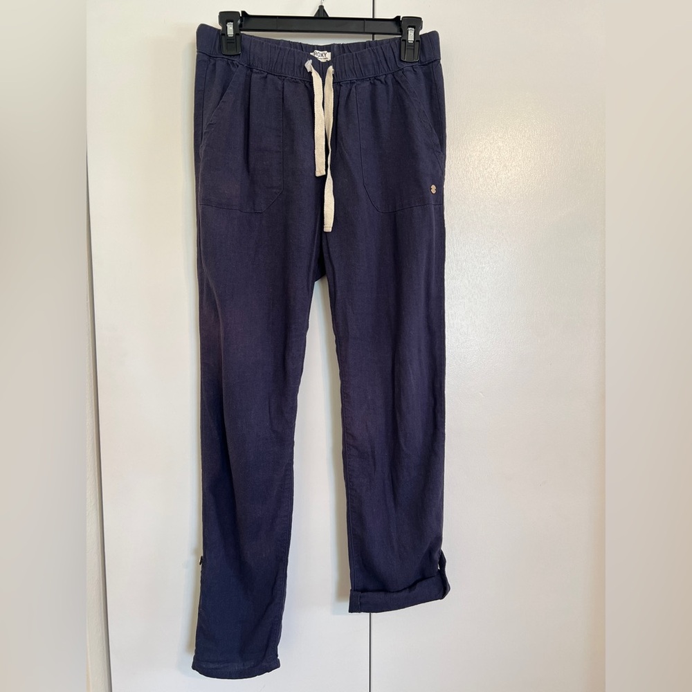 Navy Linen Pants